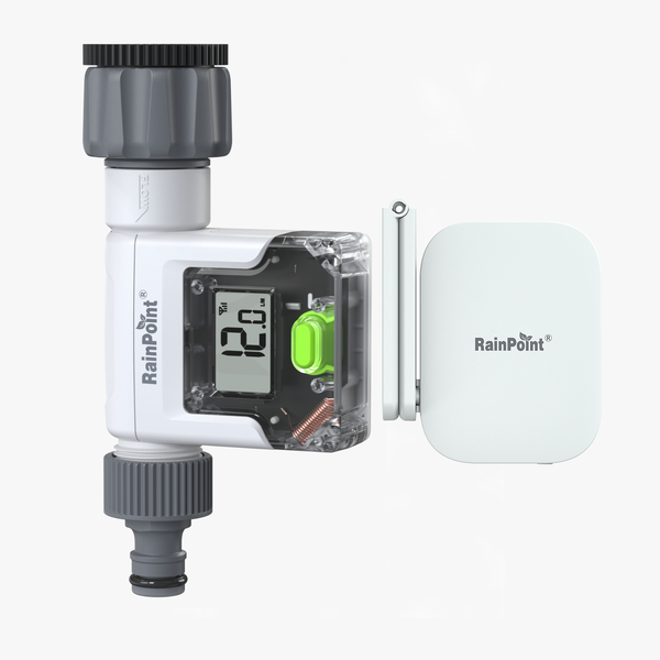 RainPoint Wireless Smart Wi-Fi Water Flow Meter + Wi-Fi Hub