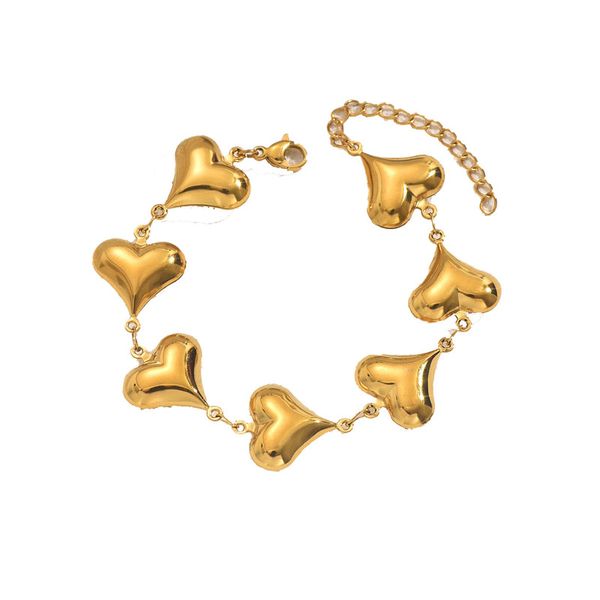SL7745 Gold Versatile Heart Design Bracelet