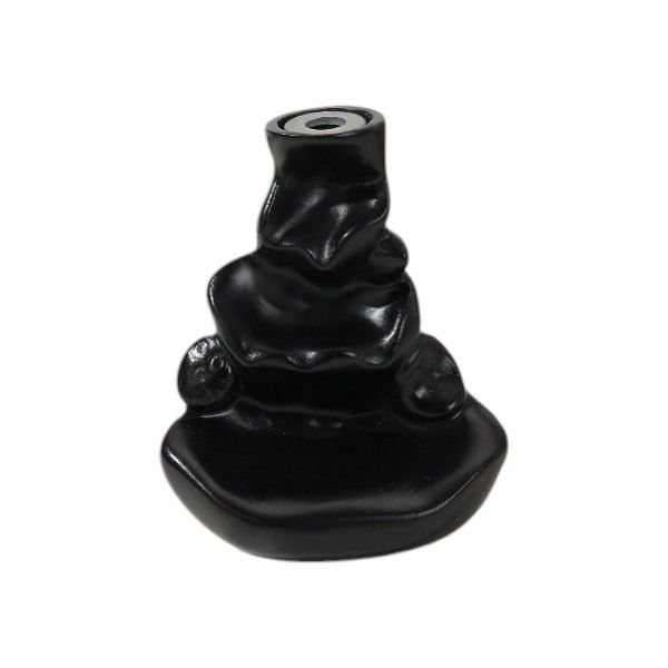 Waterfall Backflow Incense Stick Holder - Black