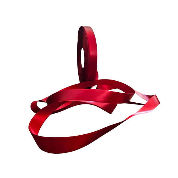 Red Satin Ribbon 15mm - 50m roll