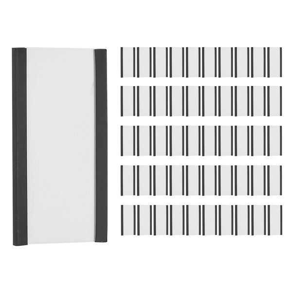 50Pcs Magnetic Label Holders with Data Card Holders (1 x 2 Inch)