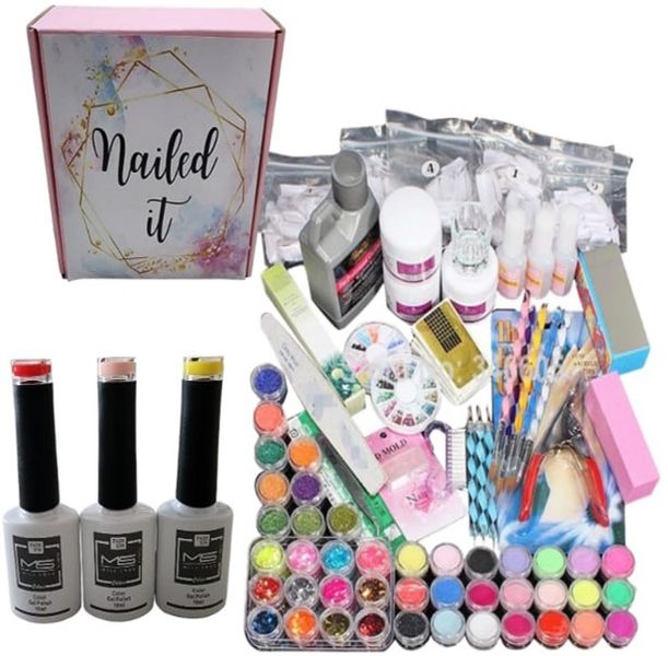 Professional 10g Acrylic Powder Jumbo Set and 3 Gel Polish