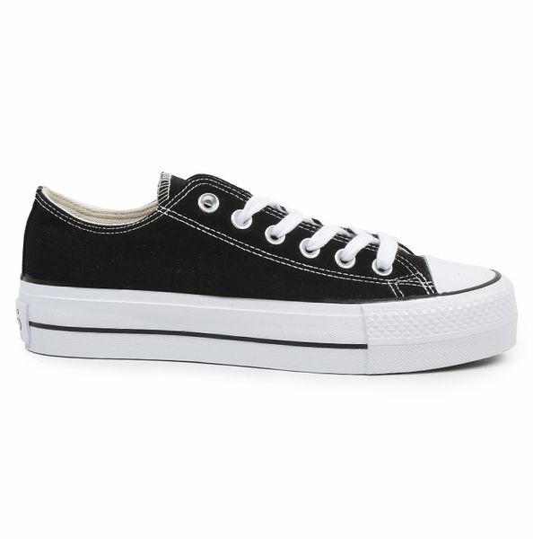 EKKO Retro Platform Women Canvas Sneakers Lo - White
