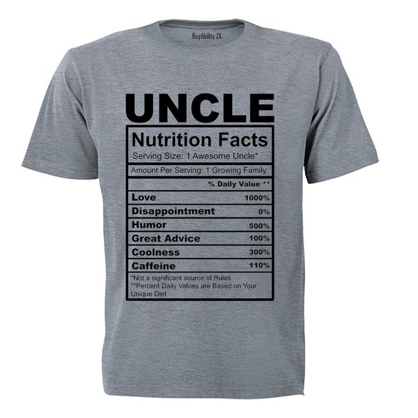 Uncle - Nutrition Facts - Adults - T-Shirt