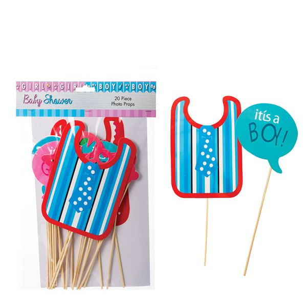 Photo Prop Set - It's a Boy- Assorted Colours - 20 Piece