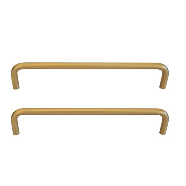 Gold Polished Brass Door Handle 16cm - Set of Two