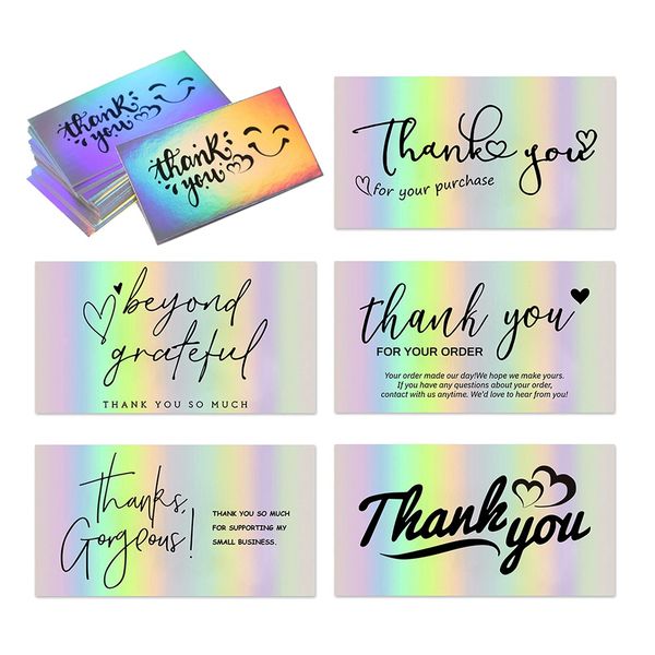 300Pcs Thank You Cards 6 Styles Thank You For Supporting Greeting