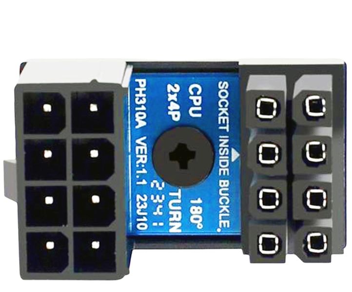 CPU 180 Degree U-Turn 8-Pin PH310A EPS 12V Power Connector Adapter