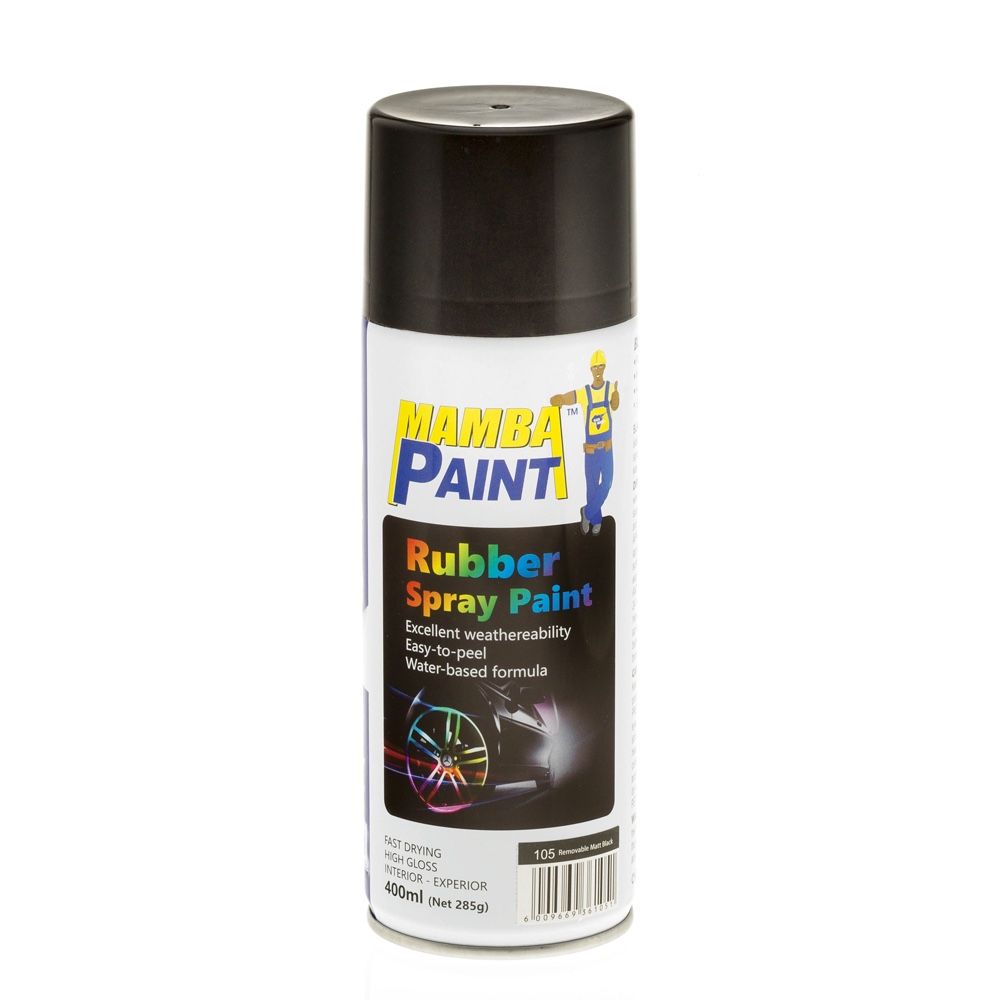 BLACK MAMBA Spray Rubber Paint 400ml - Removable Matt Black | Shop ...