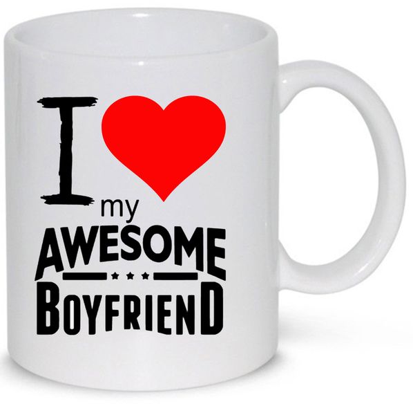 I Love My Awespme Boyfriend Valentines Gift Mug