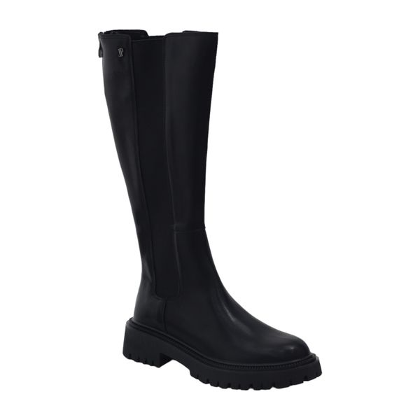 Lamara Paris Jerri Chunky Knee High Boot Chelsea Black