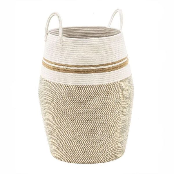 Classic Cotton Semi-Circular Laundry Basket