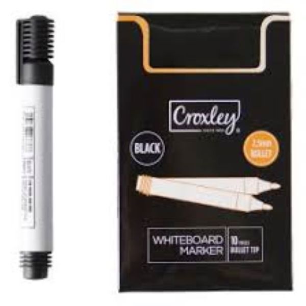Croxley: Whiteboard Marker - Black - Box of 10