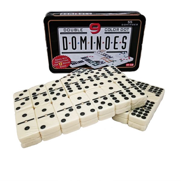 Dominoes Double 9 in Tin - 55 Piece