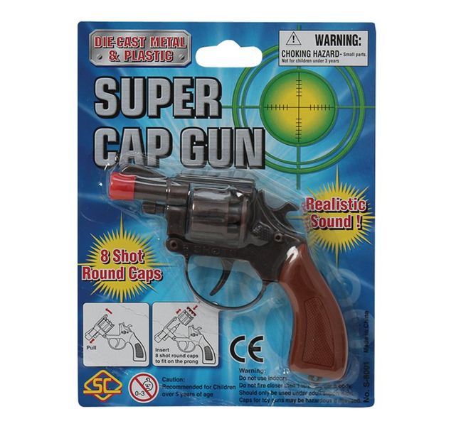 Bulk Pack x 2 Shot Metal Die Cast Cap Gun