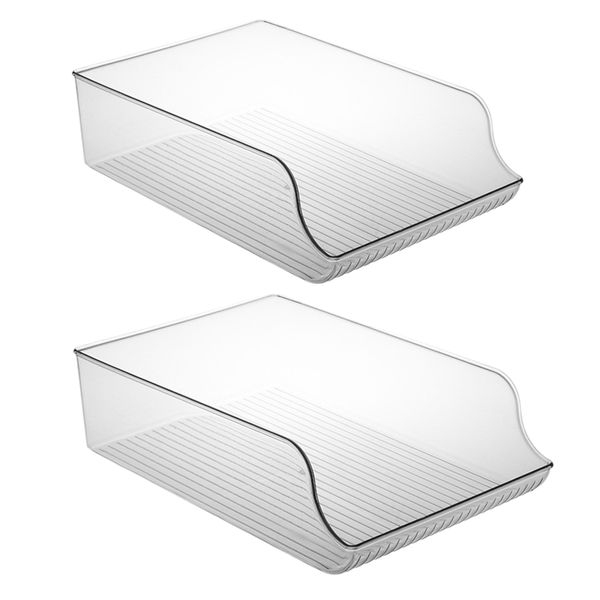 Kitchen Fridge Organizer Bins (Soda Can Dispenser) Set of 2