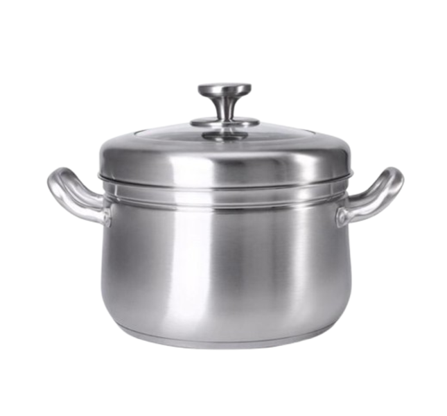 67-69 -22,23 &amp; 24 Stainless Steel Cooker Pot with Lid - 22cm, 26cm &amp; 28cm