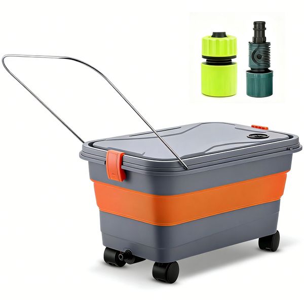 22L Collapsible Bucket Fishing Foldable Water Container Car Pet Wash Pail