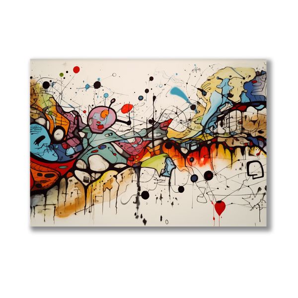 Canvas Wall Art: Chromatic Rhapsody - Abstract Canvas Print