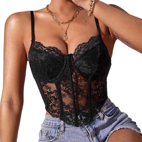 Smilo Tank Crop Corset Top Bustier Cami Top
