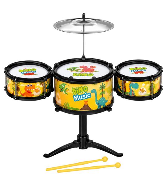 Kids Dinosaur Drum Set with Cymbal and Drumsticks