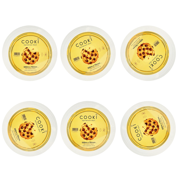 COOKI Epilation Roll 100m x 70mm, 80gsm - 6 Pack
