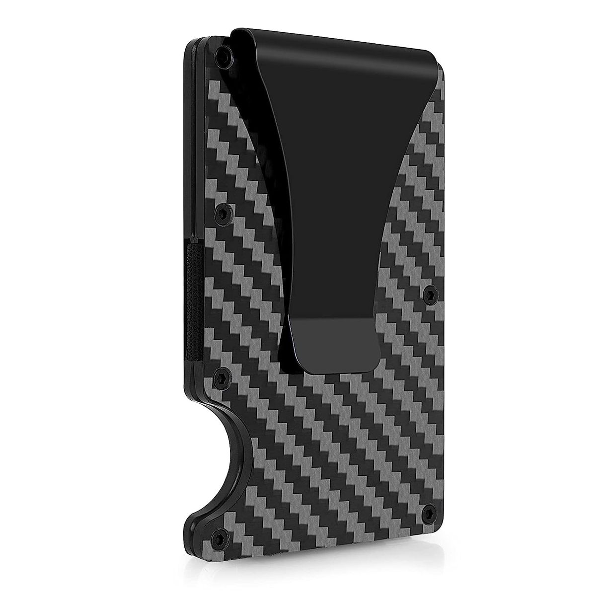 Slim RFID Blocking Carbon Fiber Card Holder Wallet- Black by Soul ...