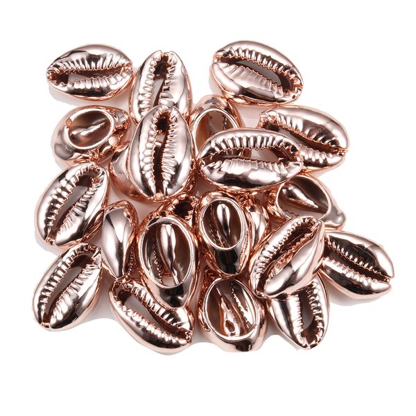 Craft Electroplate Shell Beads Boho Natural Seashells Set of 3(20pc each)