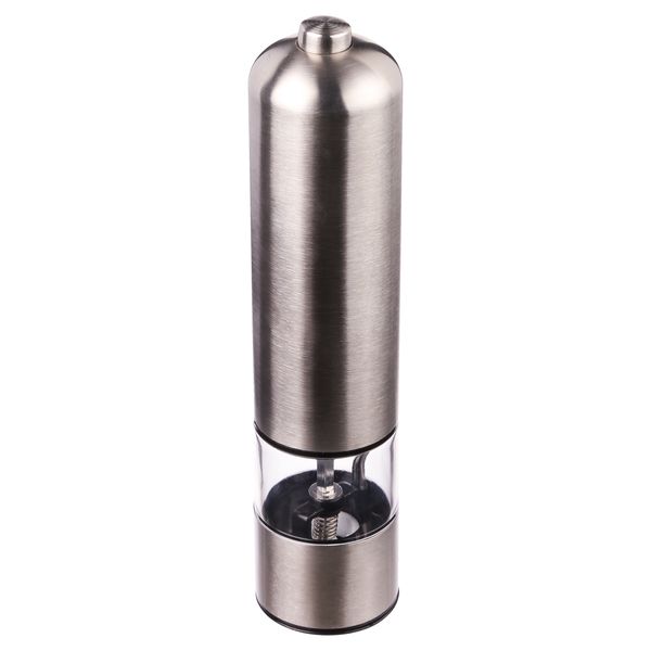 Secret &amp; Gourmet Stainles Steel Electric Pepper Mill Led Function 23cm