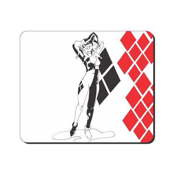 Superhero Mouse Pad - Harley Quinn BW