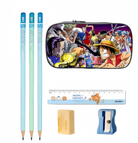 One Piece Luffy Large Capacity Pencil Case - Durable Anime Stationery