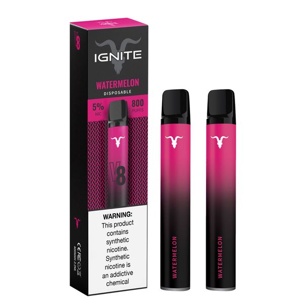 Ignite V8 Disposable Vape Pen - Watermelon - 2.6ml - 2 Pack