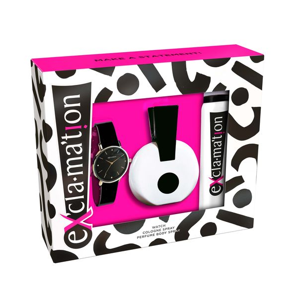 Exclamation Original Cologne Spray 50ML, Perfume Body Spray 90ML &amp; Watch