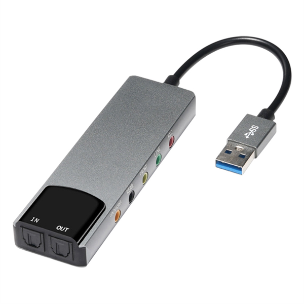Audio Converter Adapter For Notebook Aluminium Sound Card