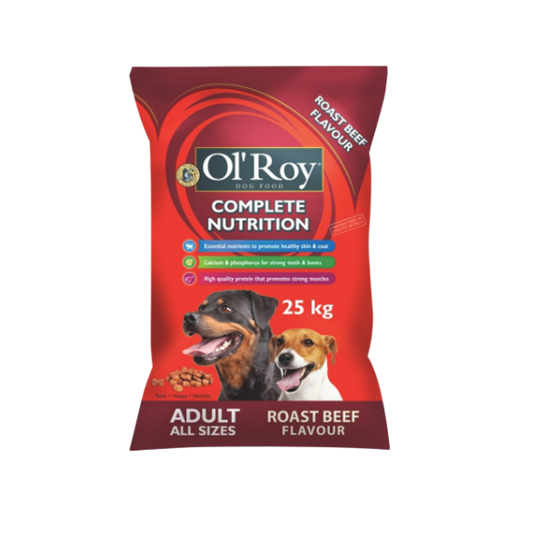Ol'Roy- Roast Beef Flavoured Dry Dog Food 25kg x 1