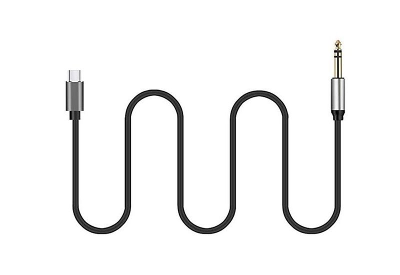 USB C to TR6.35mm Cable for Phones Tablet Amplifier Speaker 1.5M