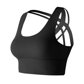 Women's Fitness Sports Bra With Cross Straps for Yoga & Workouts