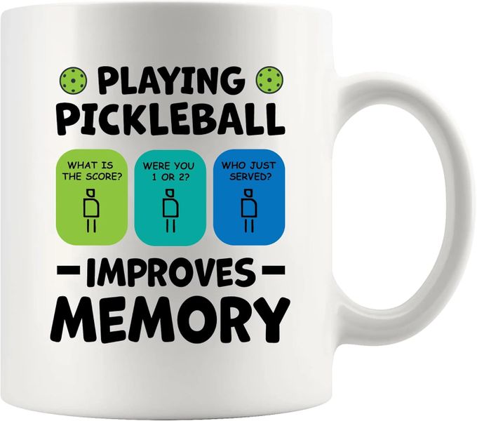 Playing pickleball-Father's day-Mother's day-Valentines-Christmas Mug