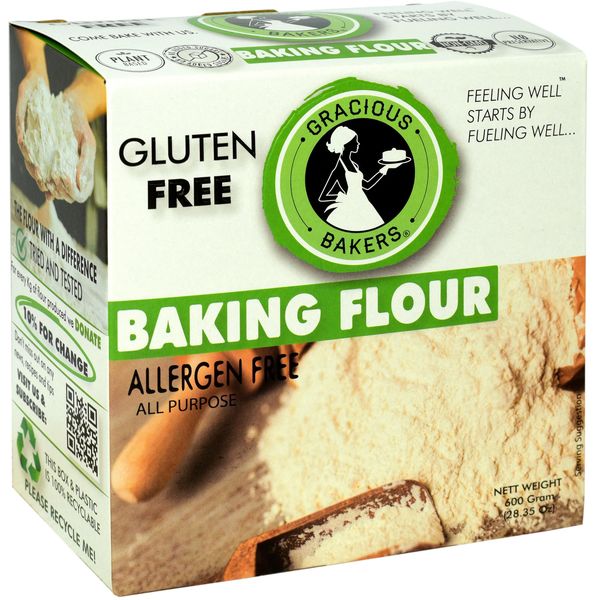 Gracious Bakers Allergen-Free Baking Flour (All Purpose)-(3x 600 Gram)