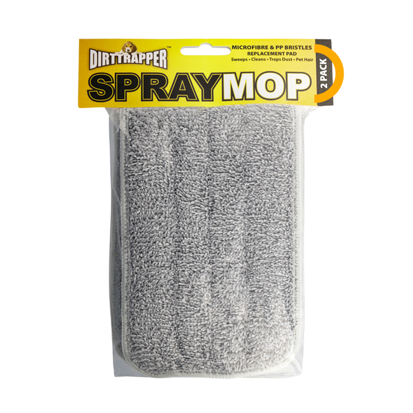 Dirttrapper Spray Mop Microfibre Pads, 2-Pack, Durable, Easy Swap