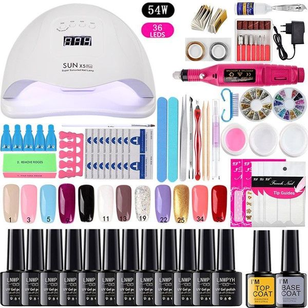 Synergy360 -Electric manicure drill set for gel nails with UV light -36 pcs