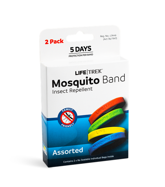 Lifetrek DEET Free Mosquito Repellent Adult Wrist Band Plain 2 Pack