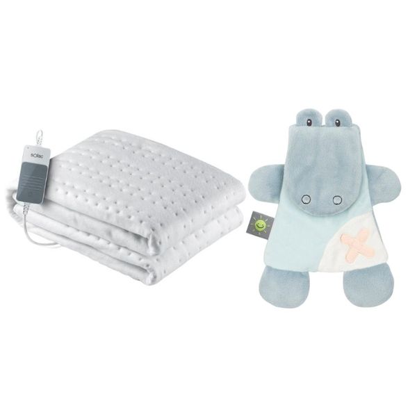 Solac - Kids Single Bed Electrical Blanket &amp; Nattou &amp; Gelpack - Crocodile