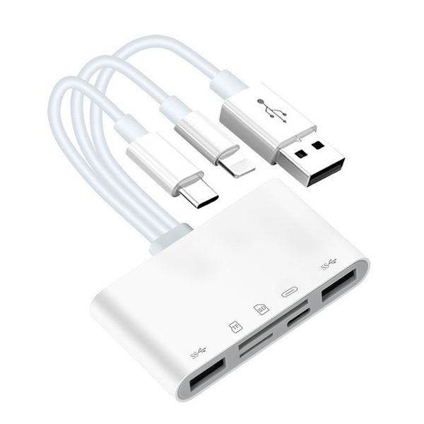 5-in-1 Memory Card Reader Universal Card Reader for iPhone/iPad with USB