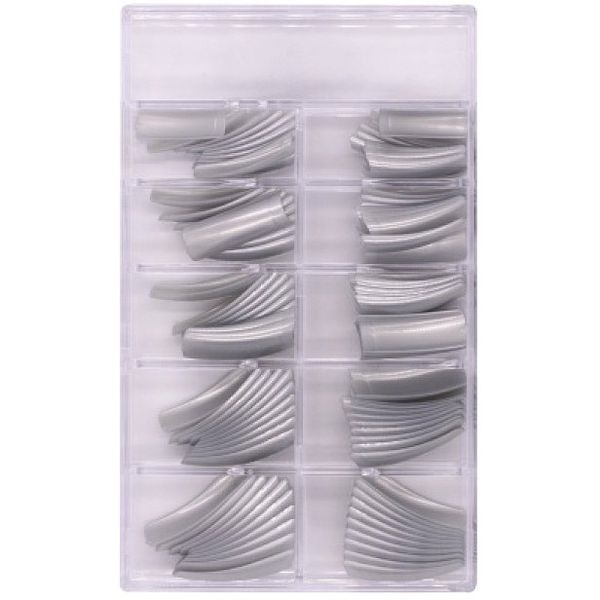 Silver Nail Tips - 100 Pieces