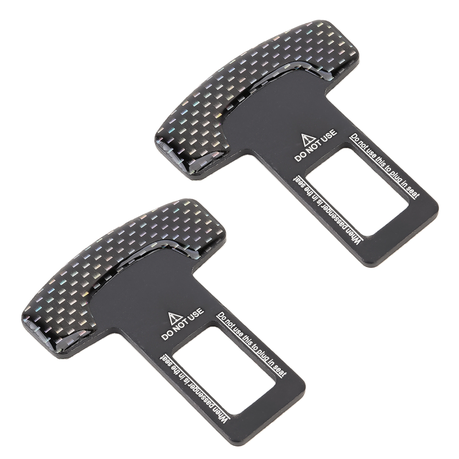 Universal Carbon Fiber Car Safety Seat Belt Buckle Alarm Stopper Clip