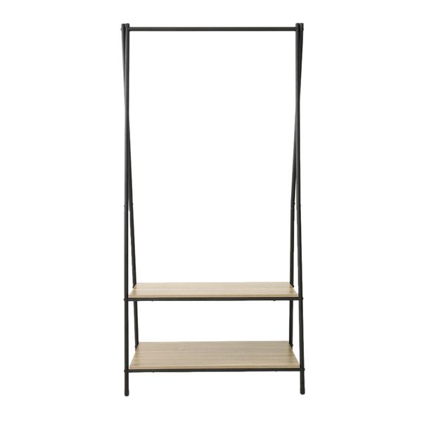 Tenice Garment Rack with Two Shelves