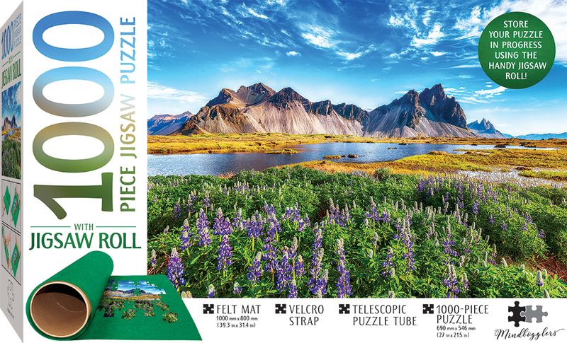 Jigsaw Roll with 1000-Piece Puzzle: Stokksnes Cape Iceland