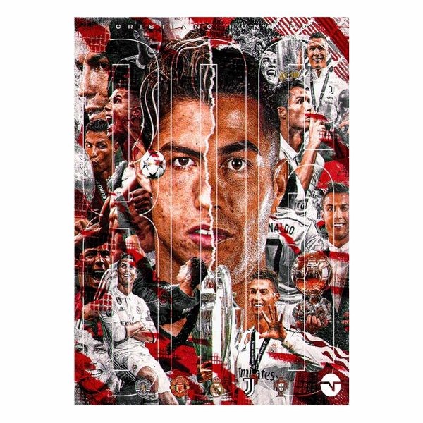 Cristiano Ronaldo Abstract red - A1 Poster