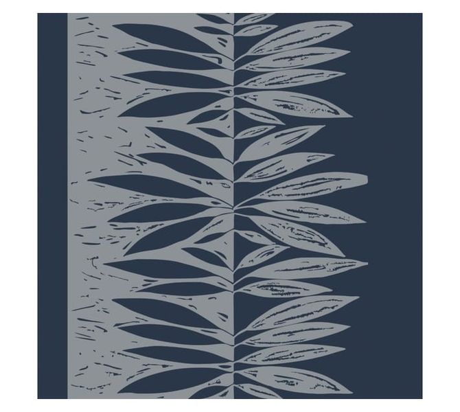 NW Navy Leaves Wallpaper - Navy (10m x 530mm)